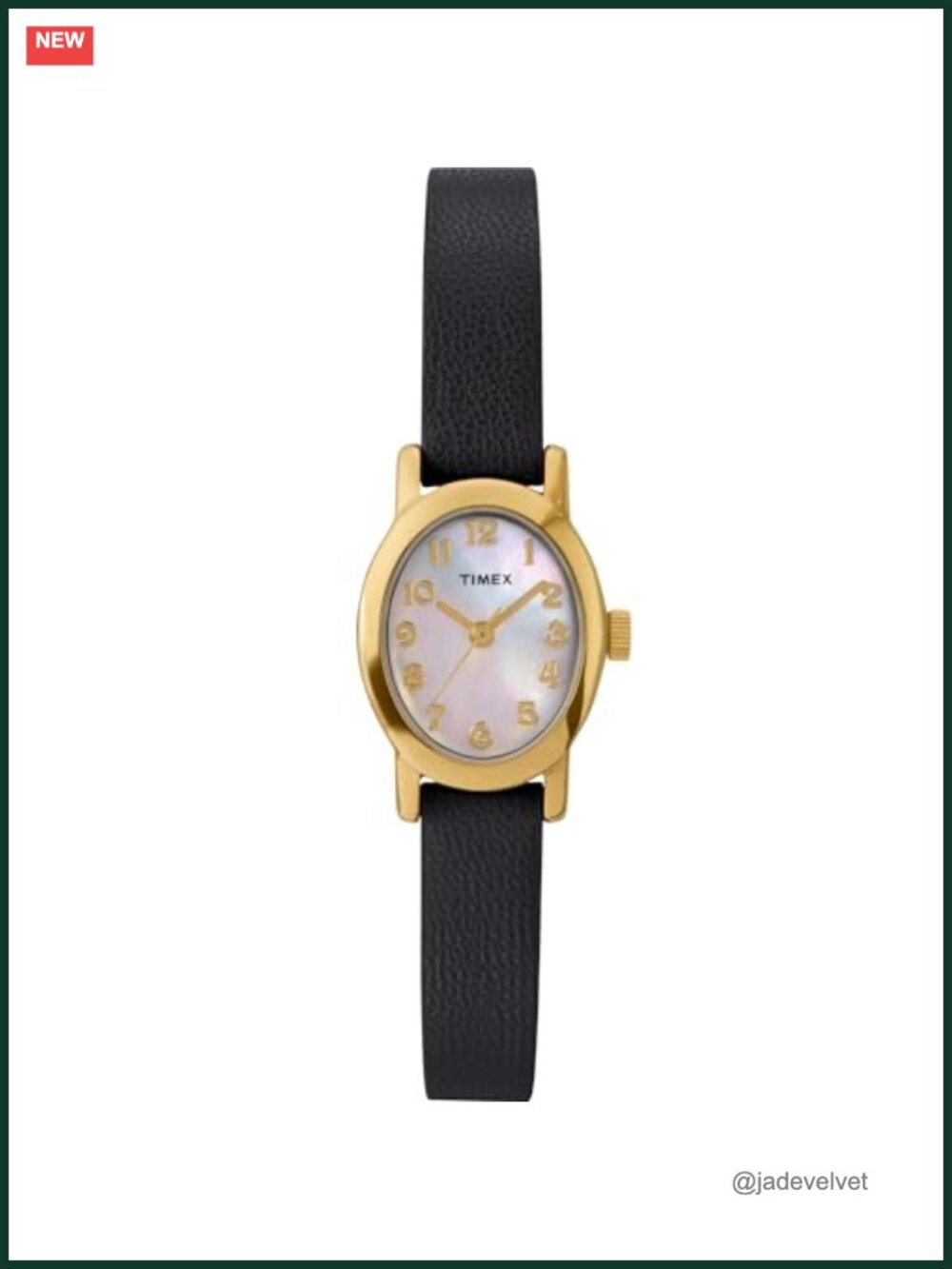 Timex Cavatina Women's Watch Mother-of-Pearl Dial Gold-Tone Oval Case